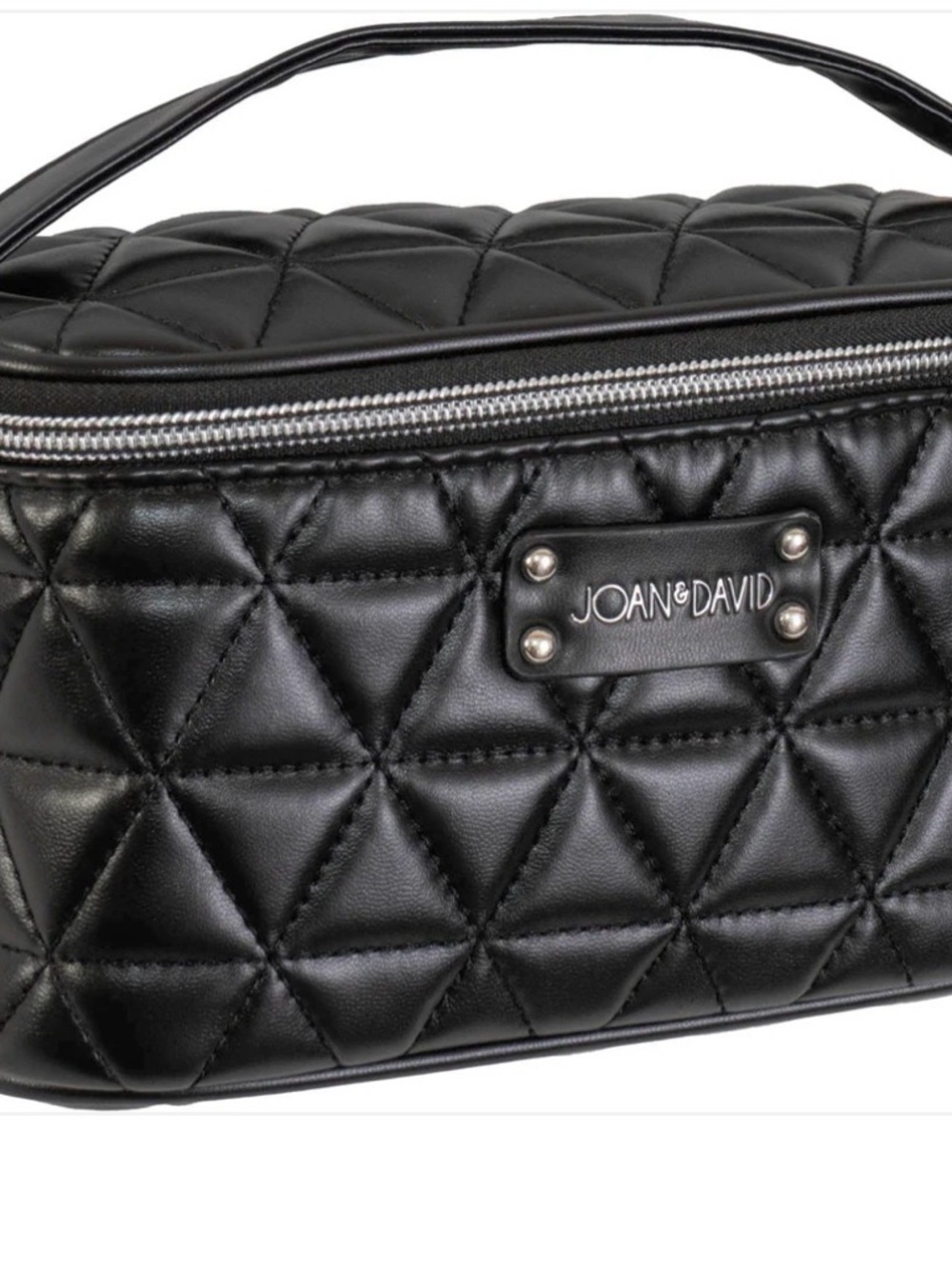 Joan & David Black Quilted 6 Piece Travel Cosmetic Bag Set NWT - Picture 5 of 8